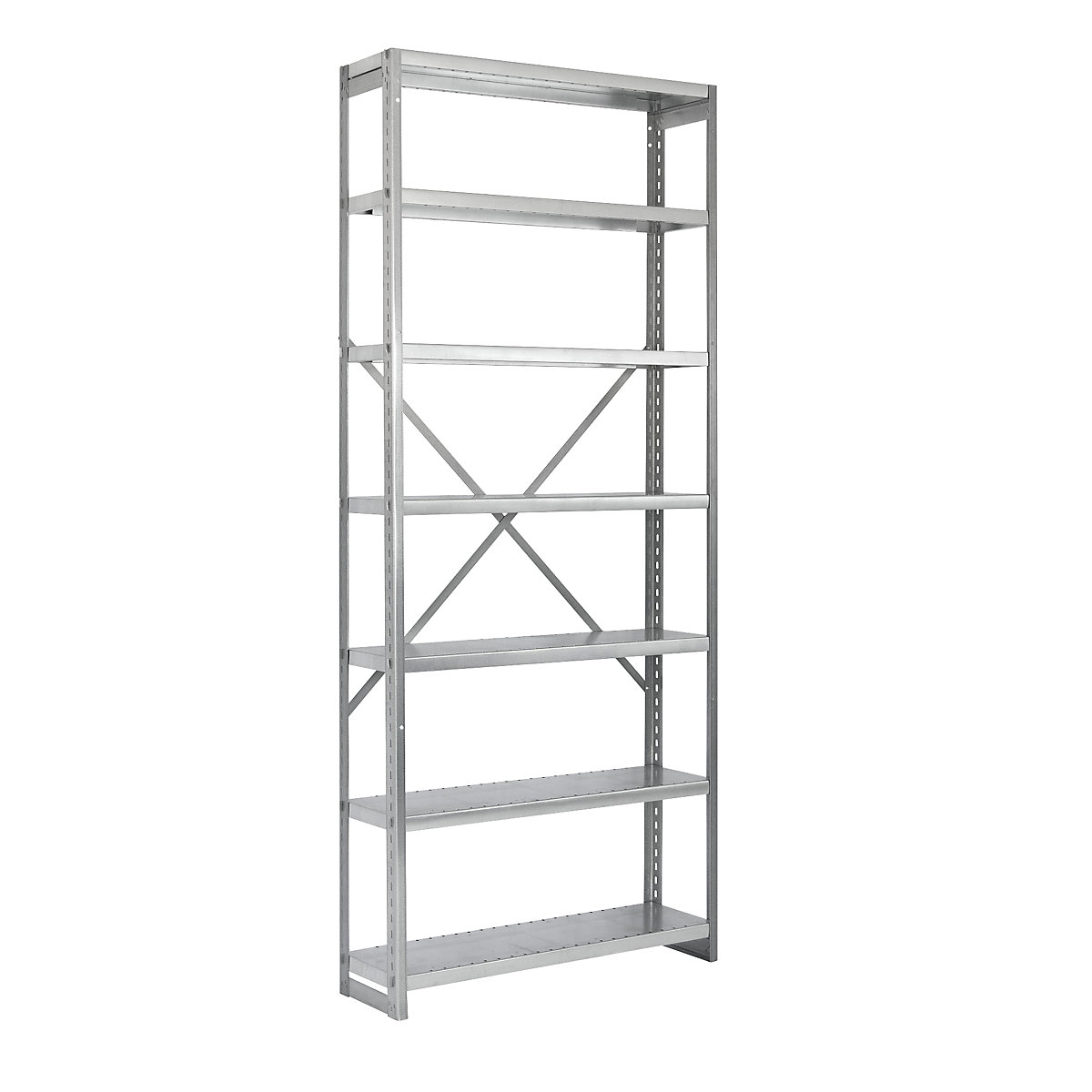 Coloured boltless shelving unit, light duty, width 1000 mm – eurokraft pro, shelf unit height 2500 mm, depth 300 mm, standard shelf unit, zinc plated-1