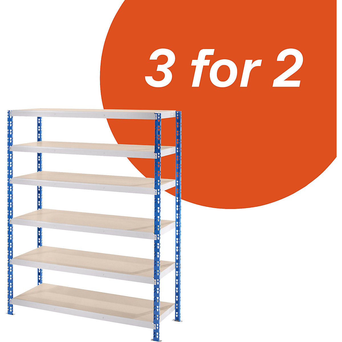 Deal: 3 for 2 wide span boltless shelving units