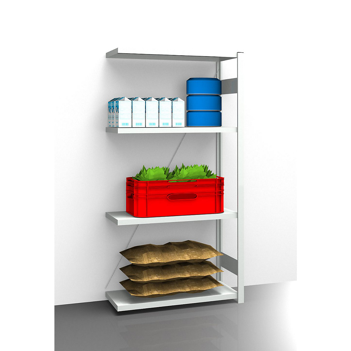 Hygienic boltless shelving unit - eurokraft pro