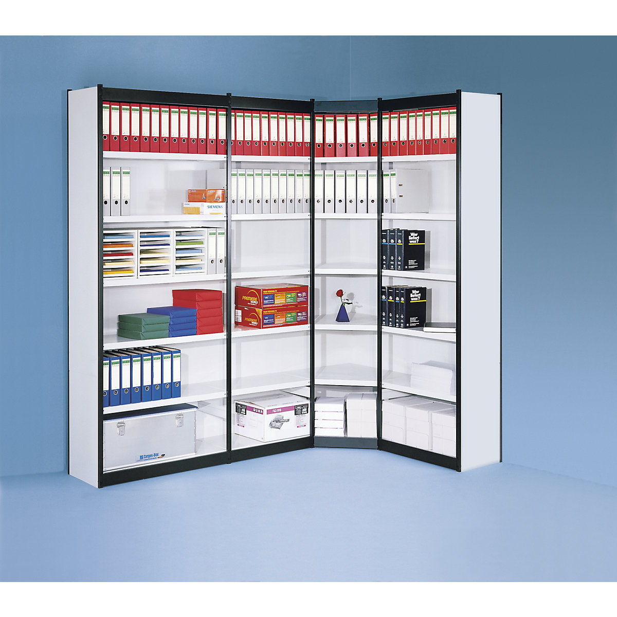 Office shelf system, with rear wall (Product illustration 2)-1