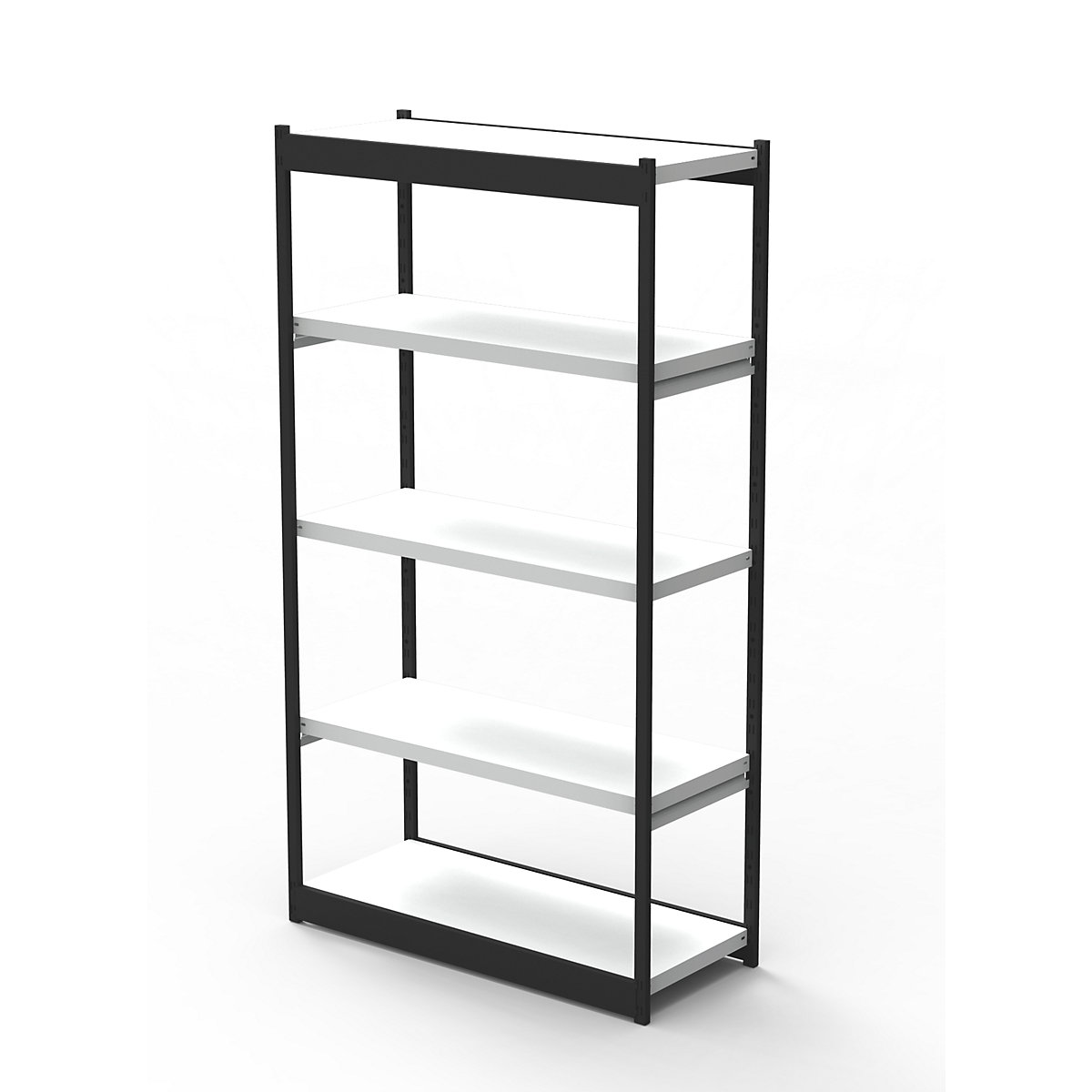 Office shelf system, without rear wall shelf unit height 1900 mm