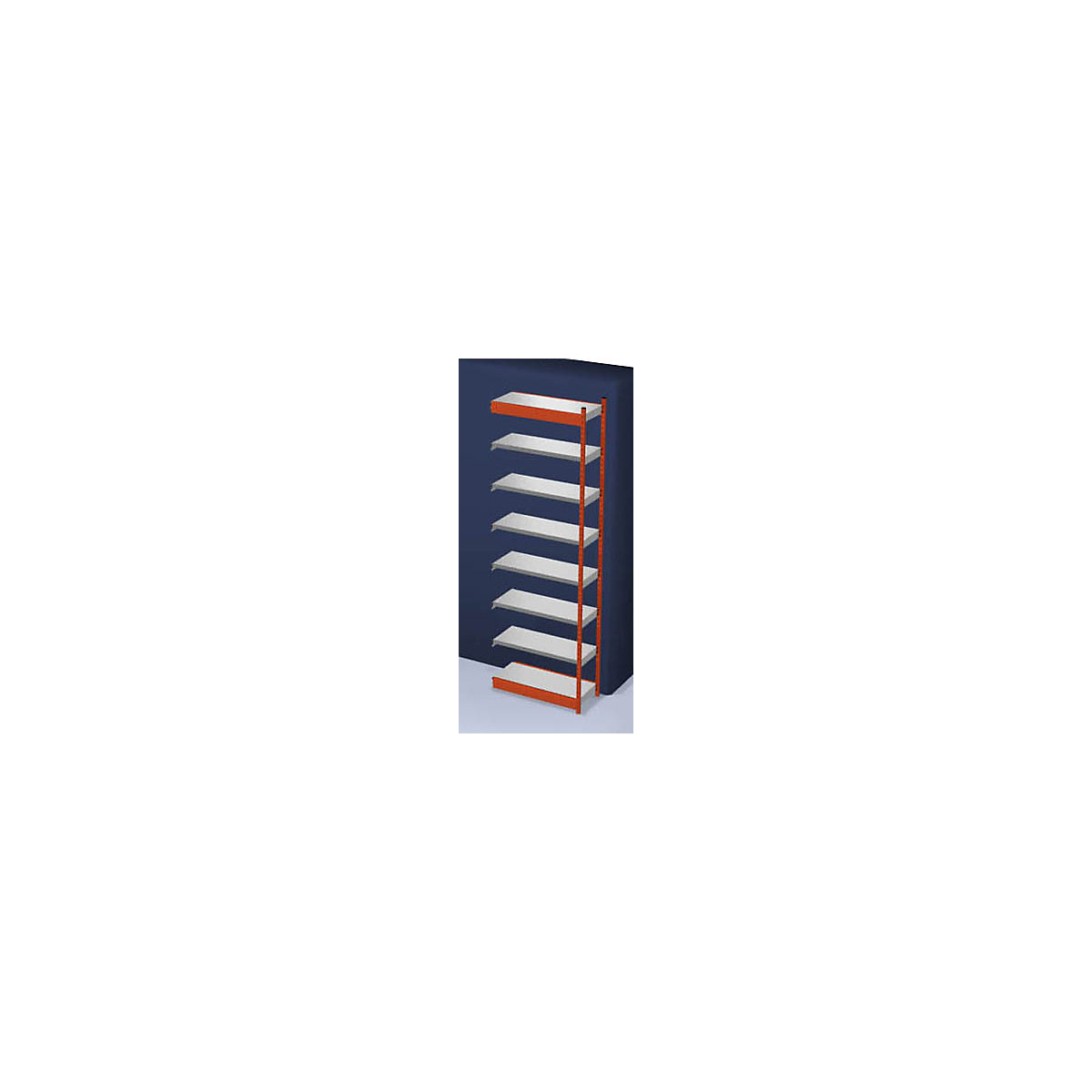 Stable boltless shelf unit, single sided – hofe