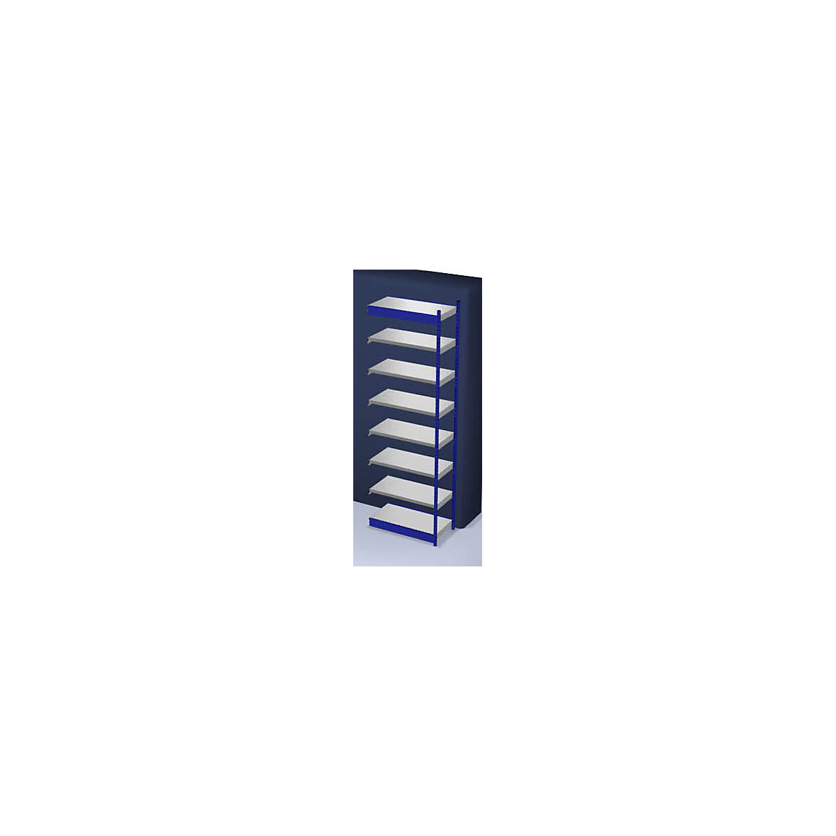 Stable boltless shelf unit, single sided – hofe, shelf unit height 3000 mm, blue / zinc-plated, shelf width 1025 mm, extension shelf unit, width x depth 1025 x 500 mm-9