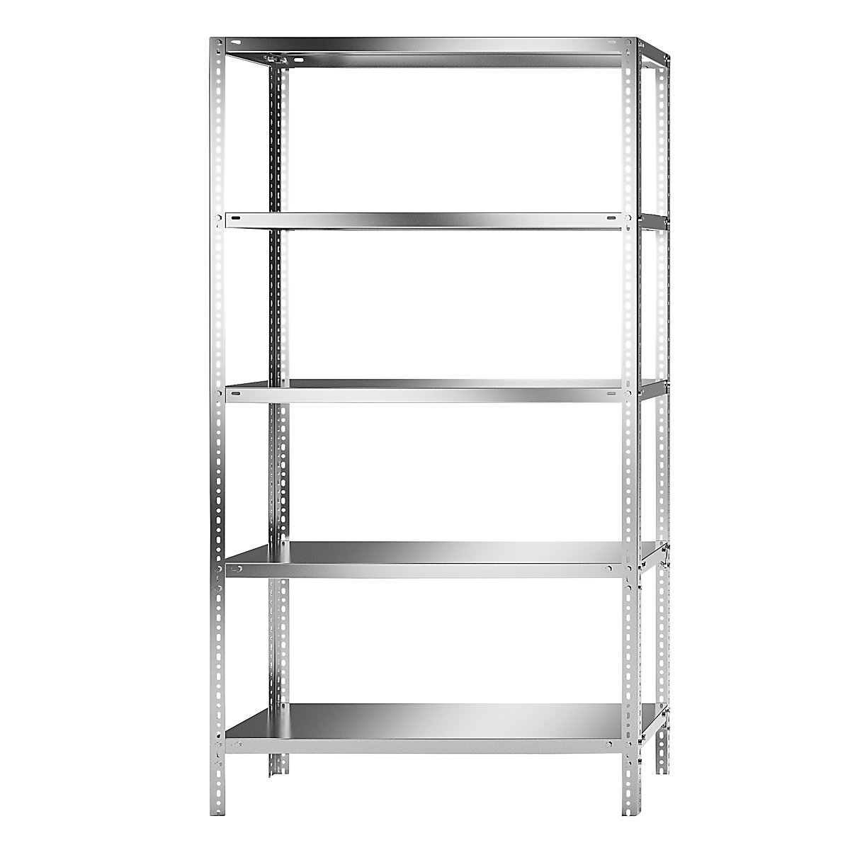 Stainless steel shelf unit, shelf height 2000 mm, standard shelf, width x depth 1100 x 400 mm-5