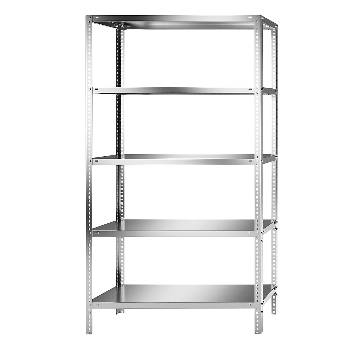 Stainless steel shelf unit, shelf height 2000 mm, standard shelf, width x depth 1100 x 500 mm-9