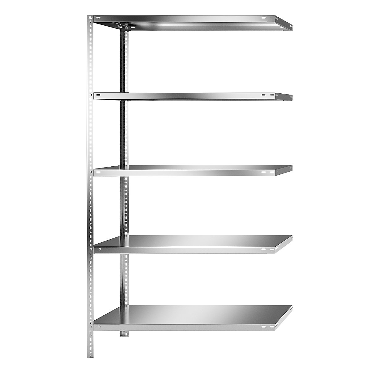 Stainless steel shelf unit, shelf height 2000 mm, extension shelf, width x depth 1100 x 500 mm-10