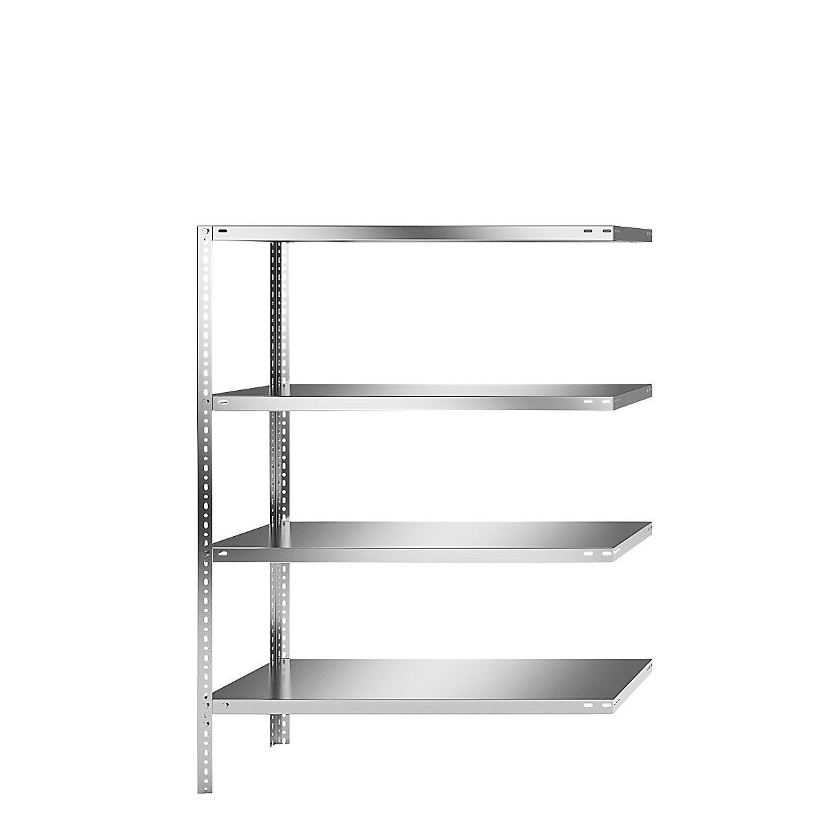 Stainless steel shelf unit, shelf height 1500 mm, extension shelf, width x depth 1100 x 500 mm-9