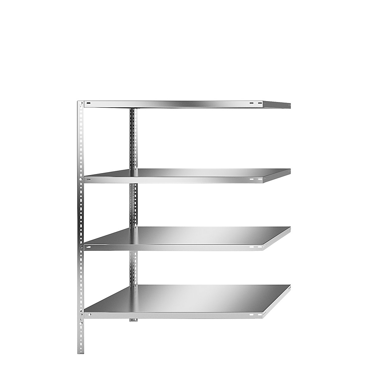 Stainless steel shelf unit, shelf height 1500 mm, extension shelf, width x depth 1100 x 800 mm-4