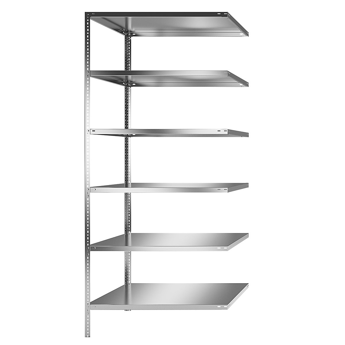 Stainless steel shelf unit, shelf height 2500 mm, extension shelf, width x depth 1100 x 800 mm-10