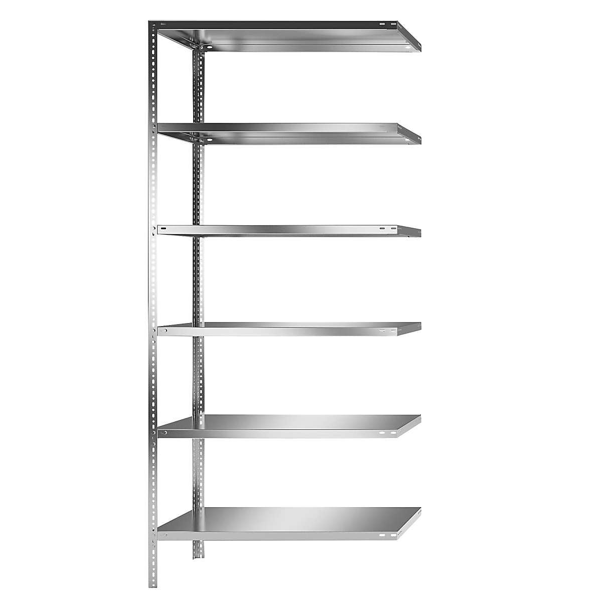 Stainless steel shelf unit, shelf height 2500 mm, extension shelf, width x depth 1100 x 500 mm-8