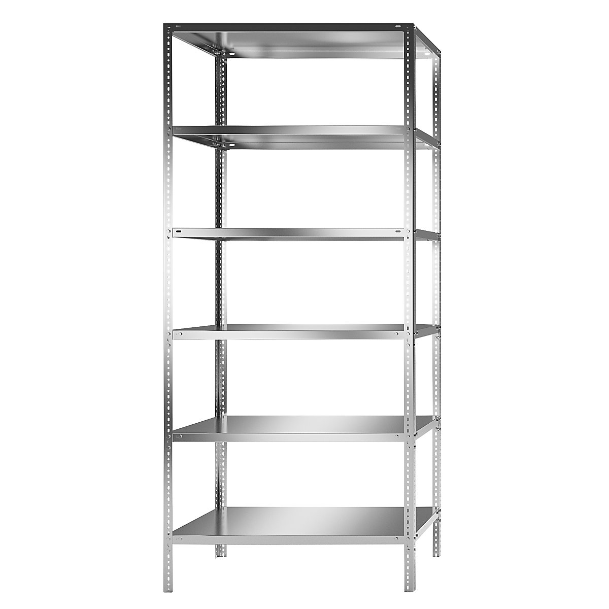 Stainless steel shelf unit, shelf height 2500 mm, standard shelf, width x depth 1100 x 600 mm-4