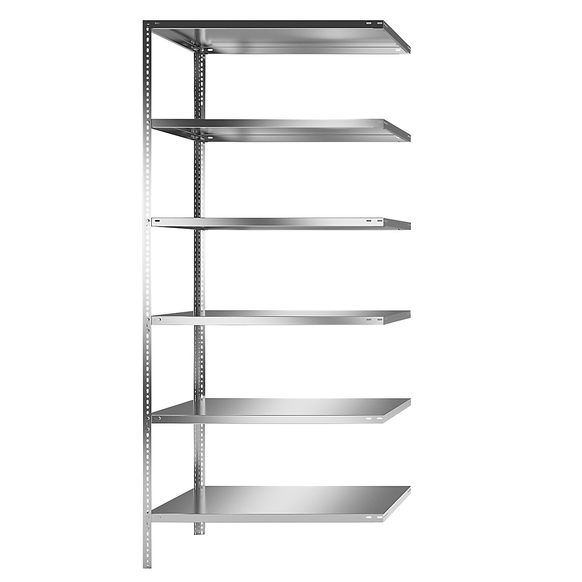 Stainless steel shelf unit, shelf height 2500 mm, extension shelf, width x depth 1100 x 600 mm-7