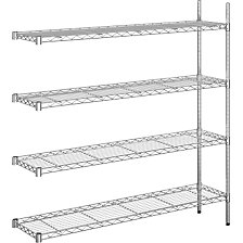 extension shelf unit, height 1370 mm, 4 shelves