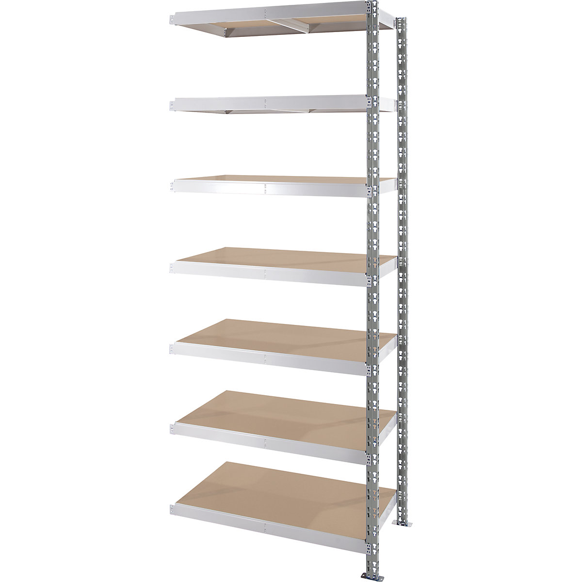 Universal boltless shelving unit, chipboard shelves, HxWxD 2522 x 1025 x 400 mm, extension shelf unit