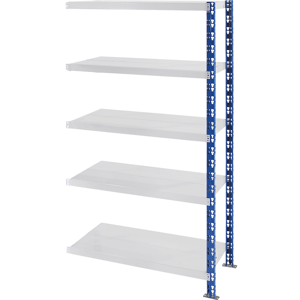 Universal boltless shelving unit, robust – eurokraft basic, sheet steel shelves, HxWxD 1820 x 1025 x 400 mm, extension shelf unit
