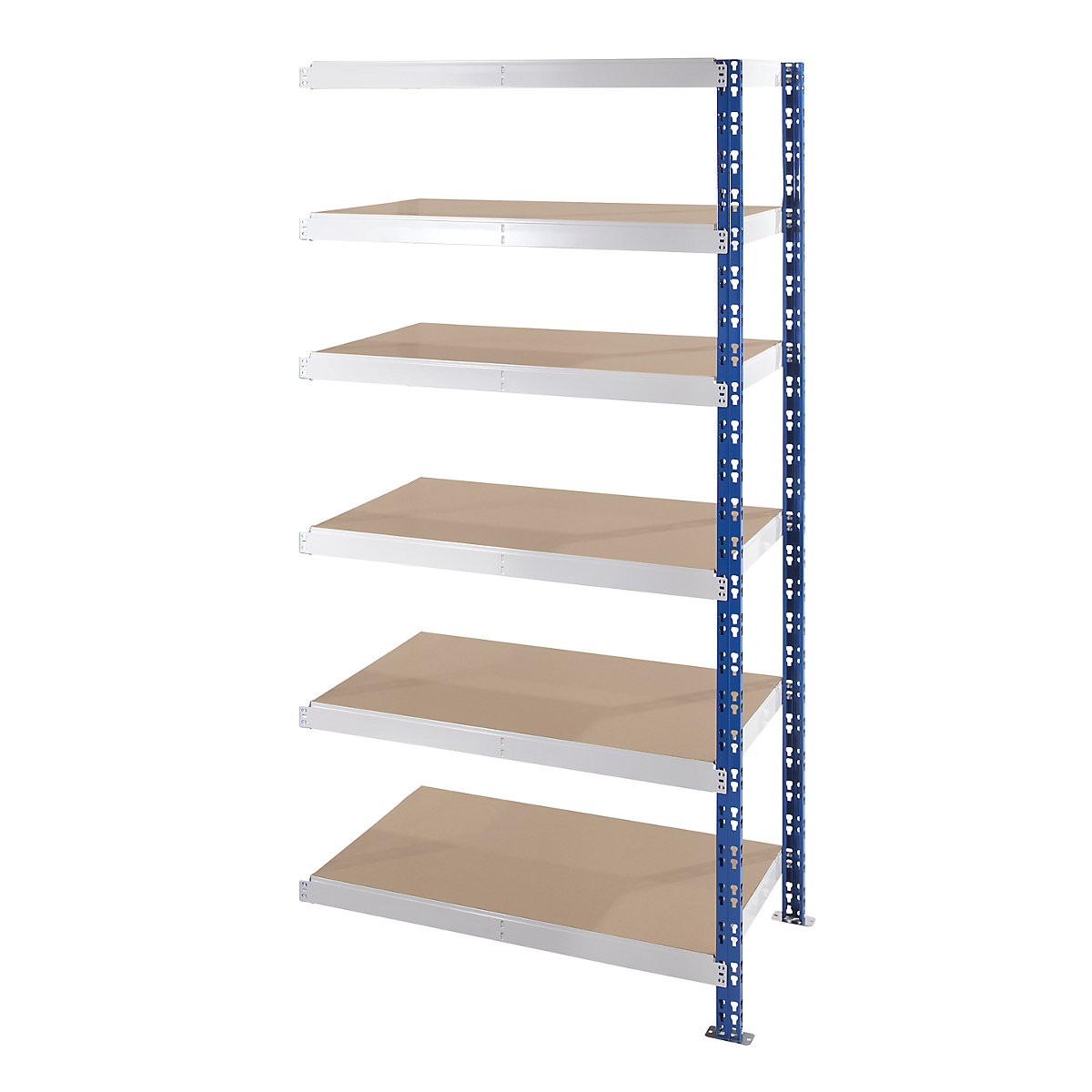 Universal boltless shelving unit, robust – eurokraft basic, chipboard shelves, HxWxD 1976 x 1025 x 400 mm, extension shelf unit-15