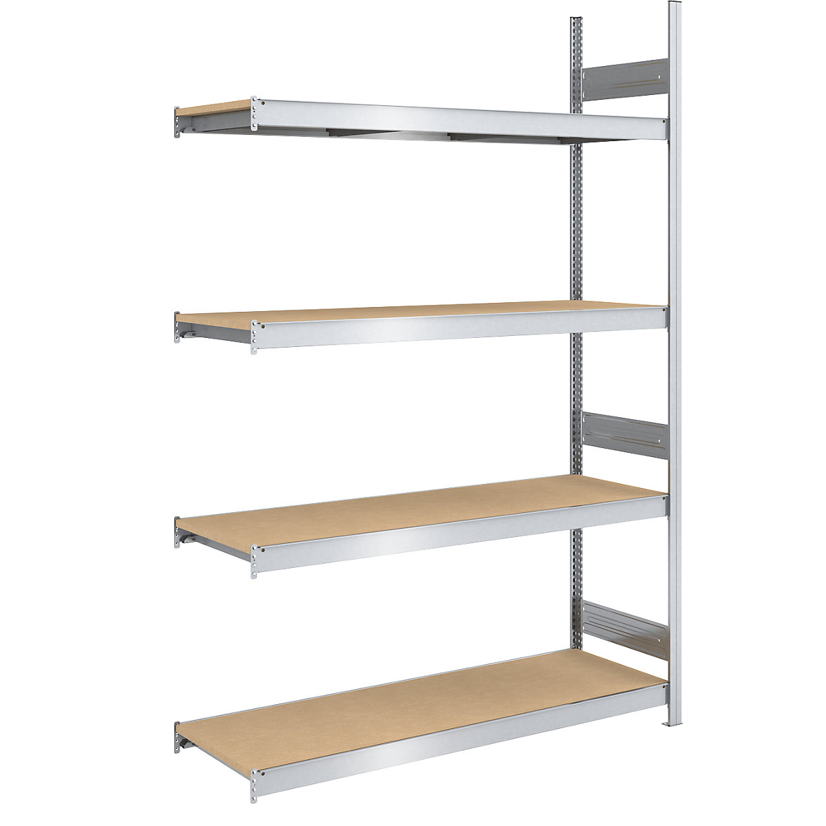 Wide span boltless shelf unit chipboard panels – hofe, height 2500 mm, width 1500 mm, max. bay load 1750 kg, depth 600 mm, extension shelf unit-7