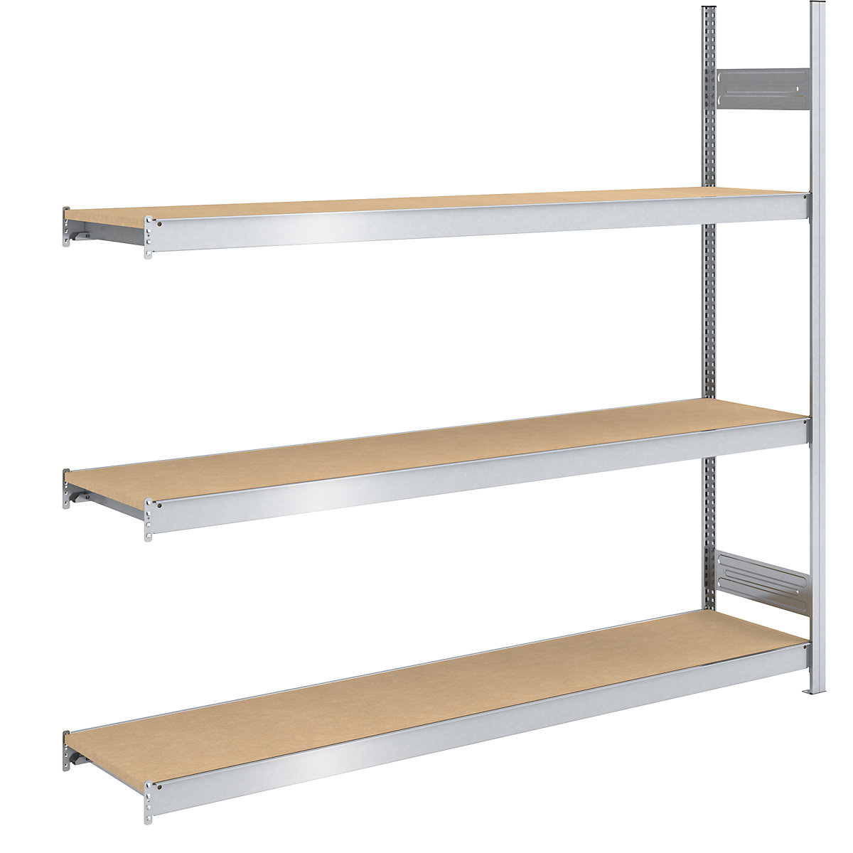 Wide span boltless shelf unit chipboard panels – hofe, height 2000 mm, width 2000 mm, max. bay load 1200 kg, depth 500 mm, extension shelf unit