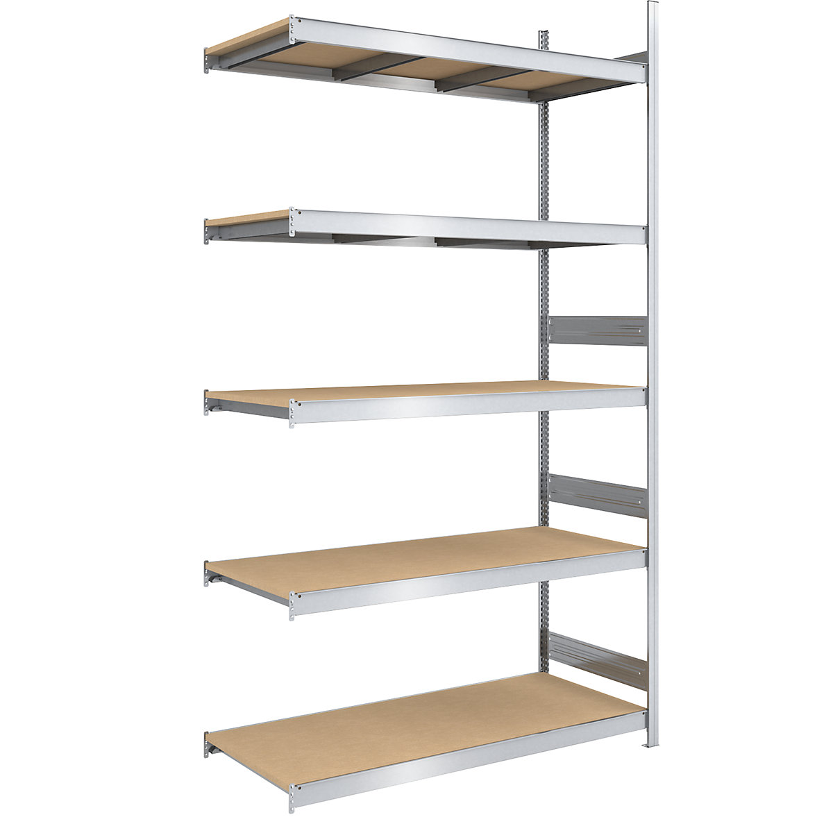 Wide span boltless shelf unit chipboard panels – hofe, height 3000 mm, width 1500 mm, max. bay load 2000 kg, depth 800 mm, extension shelf unit