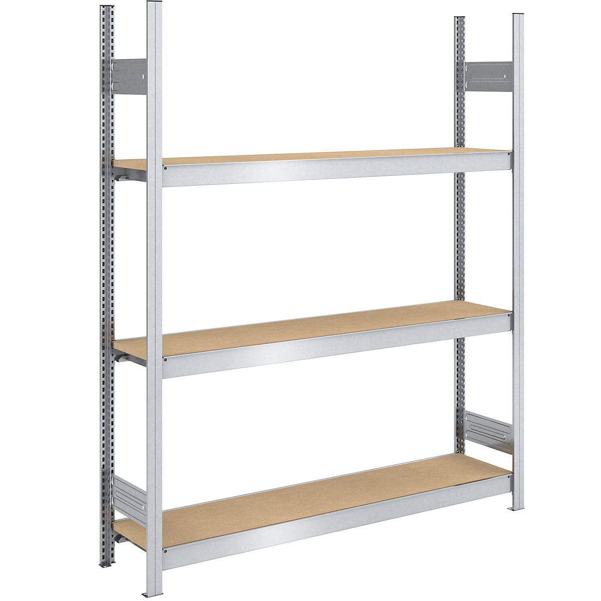 Wide span boltless shelf unit chipboard panels – hofe, height 2000 mm, width 1500 mm, max. bay load 1200 kg, depth 400 mm, standard shelf unit