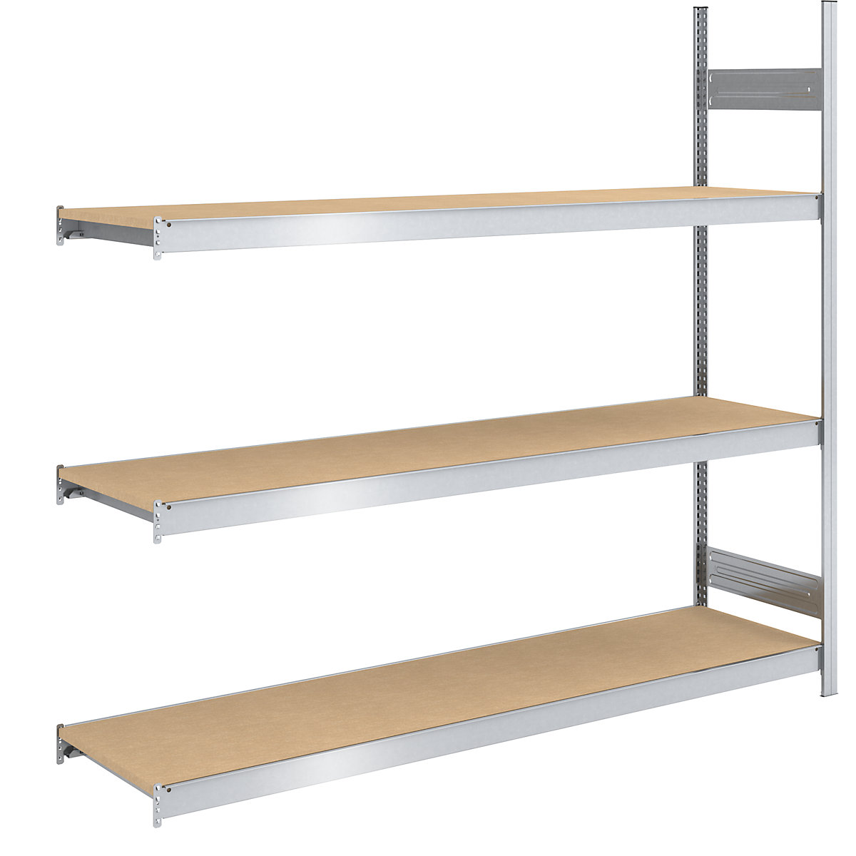 Wide span boltless shelf unit chipboard panels – hofe, height 2000 mm, width 2000 mm, max. bay load 1200 kg, depth 600 mm, extension shelf unit