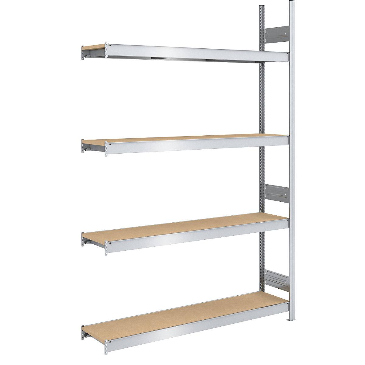 Wide span boltless shelf unit chipboard panels – hofe, height 2500 mm, width 1500 mm, max. bay load 1750 kg, depth 400 mm, extension shelf unit