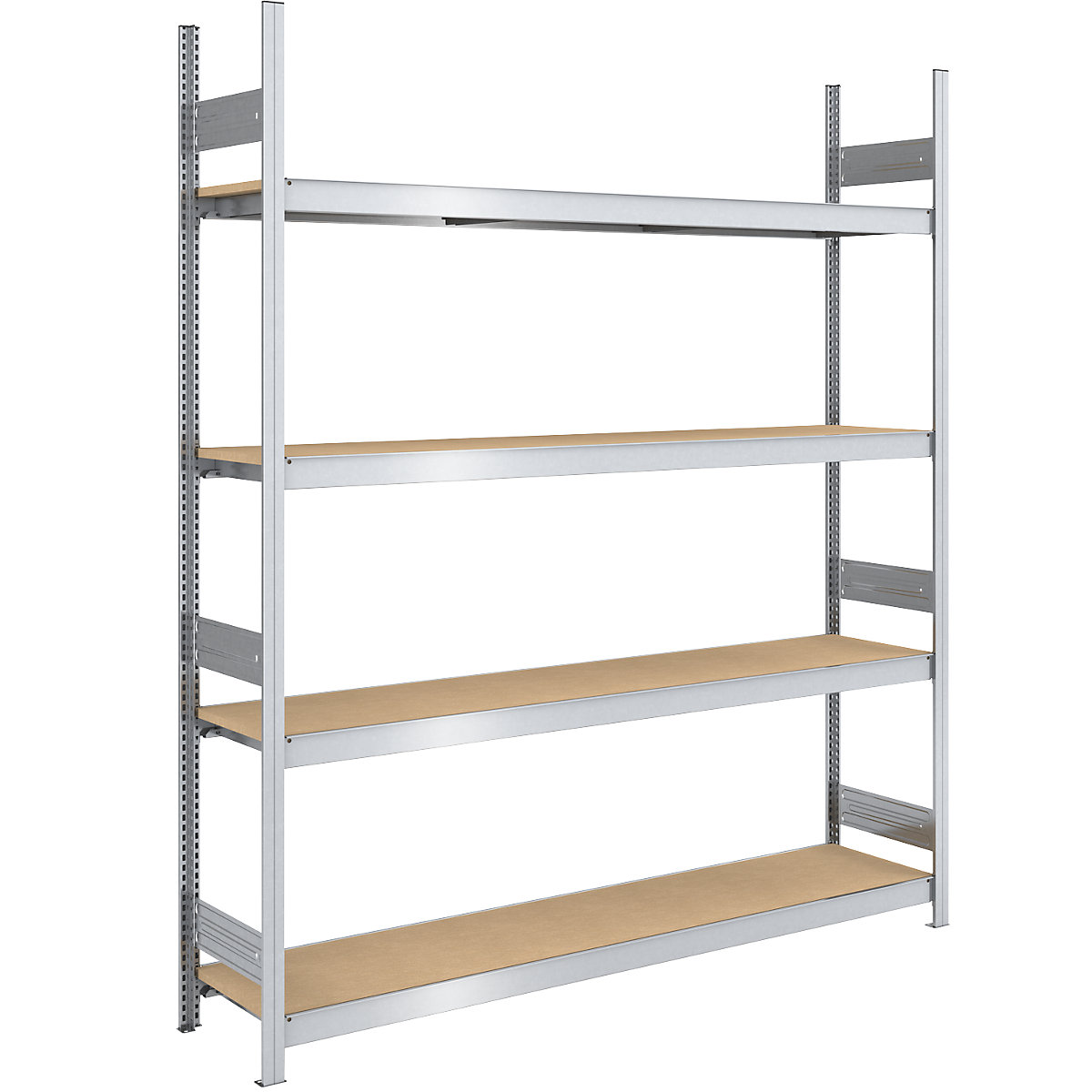 Wide span boltless shelf unit chipboard panels – hofe, height 2500 mm, width 2000 mm, max. bay load 1750 kg, depth 500 mm, standard shelf unit