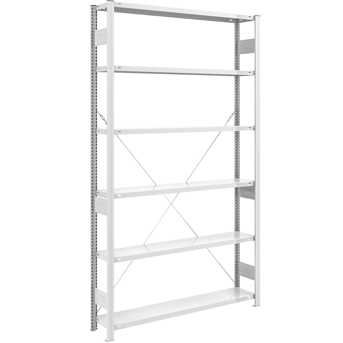 Wide span boltless shelf unit – hofe, height 2500 mm, standard shelf unit, max. shelf load 200 kg, light grey