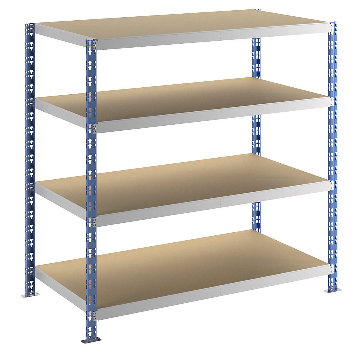 Wide span boltless shelf unit - eurokraft basic