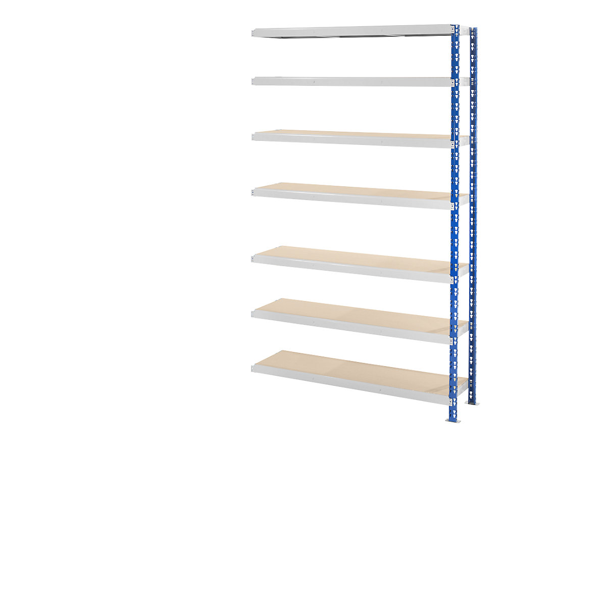 Wide span boltless shelf unit with chipboard shelves – eurokraft basic, depth 400 mm, extension shelf unit, HxW 2522 x 1525 mm-6