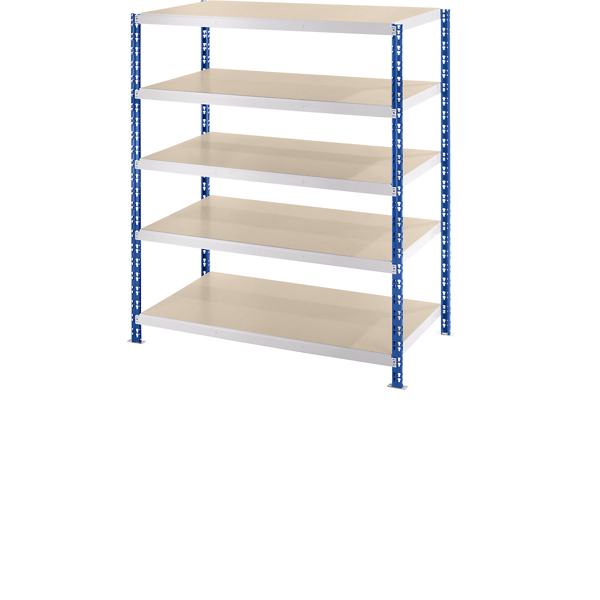 Wide span boltless shelf unit with chipboard shelves – eurokraft basic, depth 800 mm, standard shelf unit, HxW 1820 x 1550 mm-7
