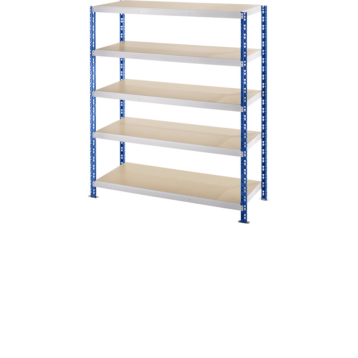 Wide span boltless shelf unit with chipboard shelves – eurokraft basic, depth 600 mm, standard shelf unit, HxW 1820 x 1550 mm