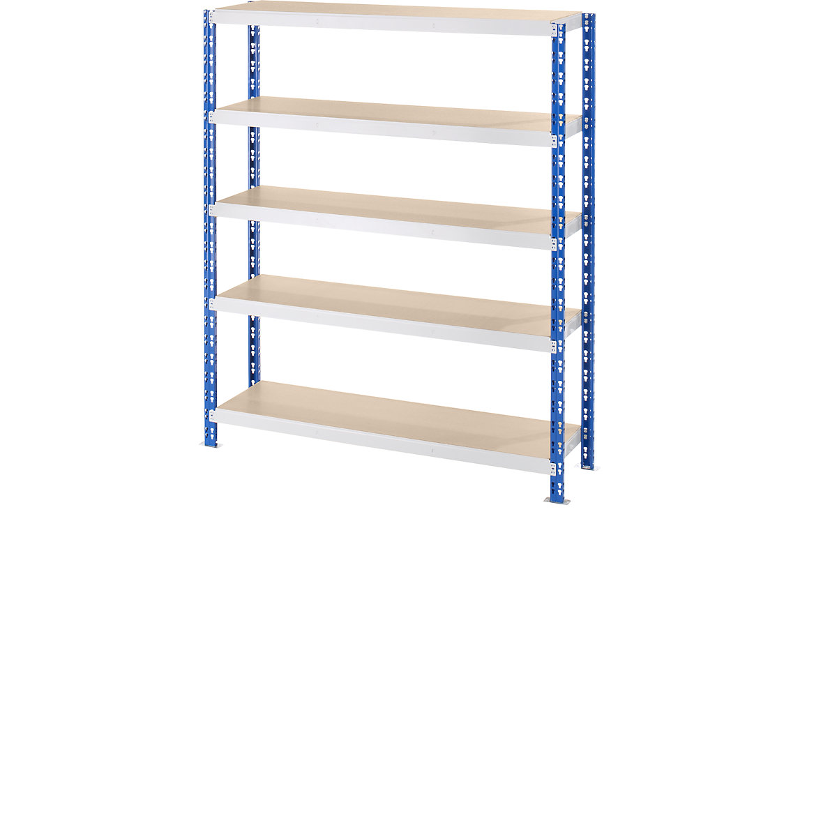 Wide span boltless shelf unit with chipboard shelves – eurokraft basic, depth 500 mm, standard shelf unit, HxW 1820 x 1550 mm