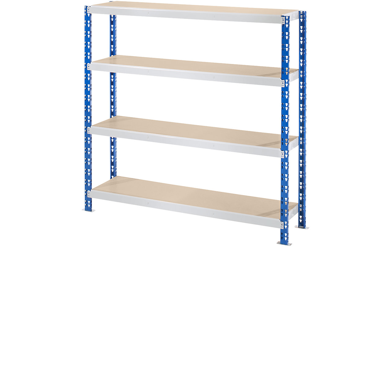 Wide span boltless shelf unit with chipboard shelves – eurokraft basic, depth 400 mm, standard shelf unit, HxW 1508 x 1550 mm