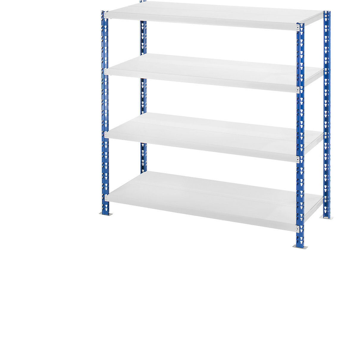 Wide span boltless shelf unit with sheet steel shelves – eurokraft basic, depth 700 mm, standard shelf unit, HxW 1508 x 1550 mm