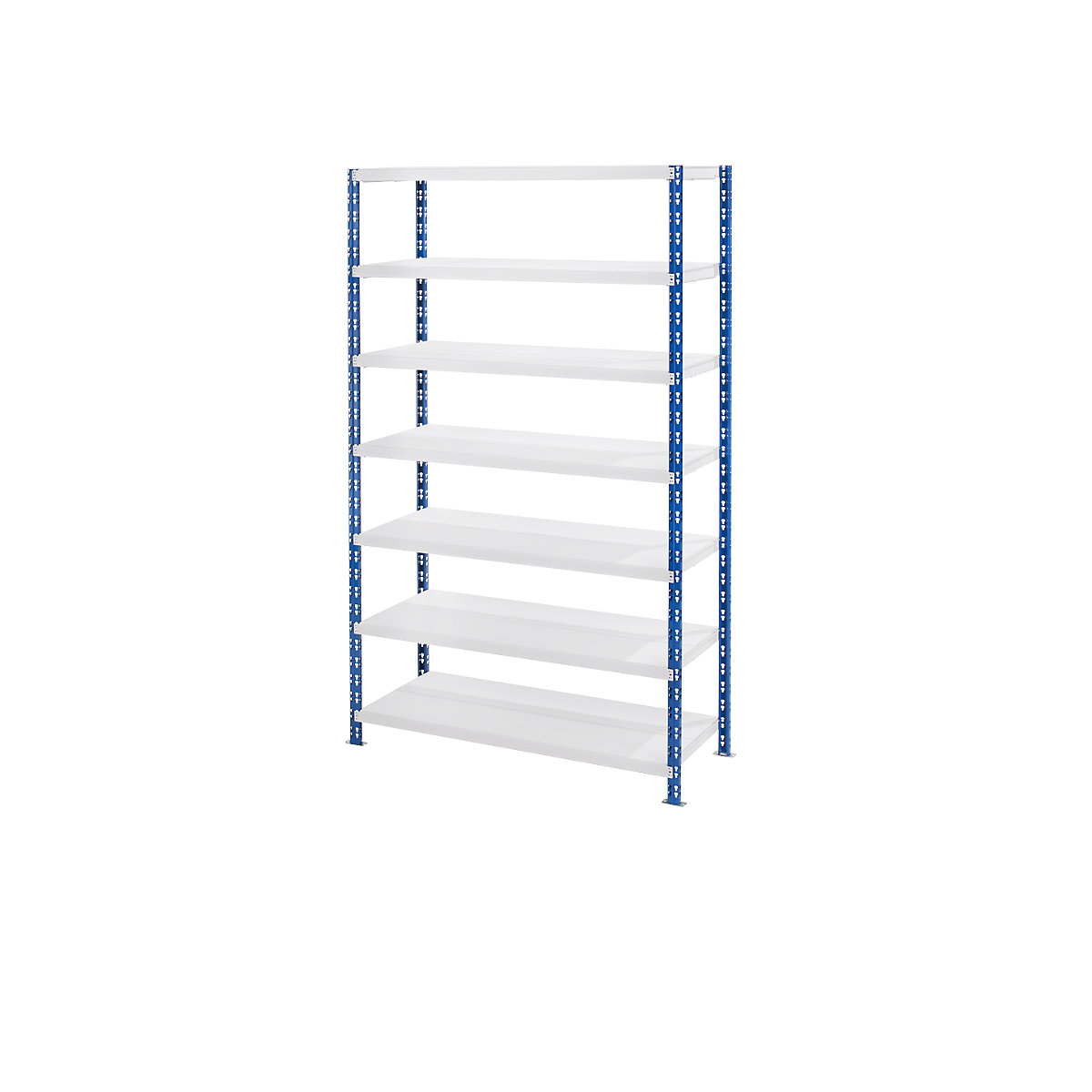 Wide span boltless shelf unit with sheet steel shelves – eurokraft basic, depth 700 mm, standard shelf unit, HxW 2522 x 1550 mm