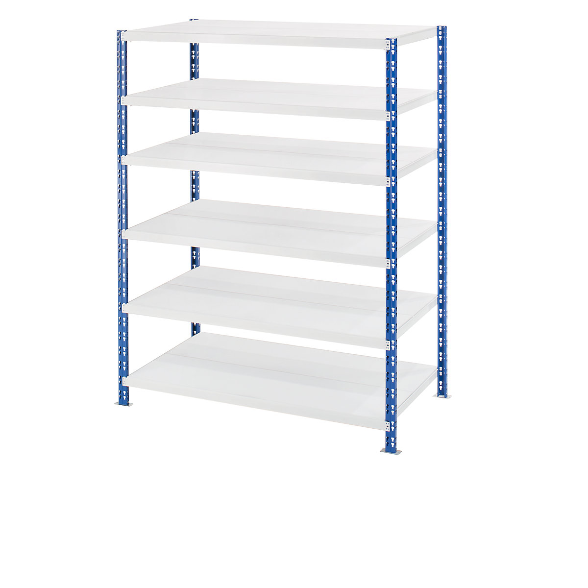 Wide span boltless shelf unit with sheet steel shelves – eurokraft basic, depth 800 mm, standard shelf unit, HxW 1976 x 1550 mm