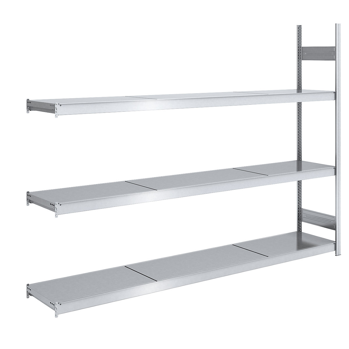 Wide span boltless shelving unit with steel shelves – hofe
