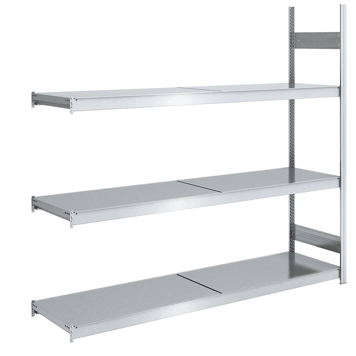 Wide span boltless shelving unit with steel shelves – hofe, height 2000 mm, shelf width 2000 mm, shelf depth 600 mm, extension shelf unit