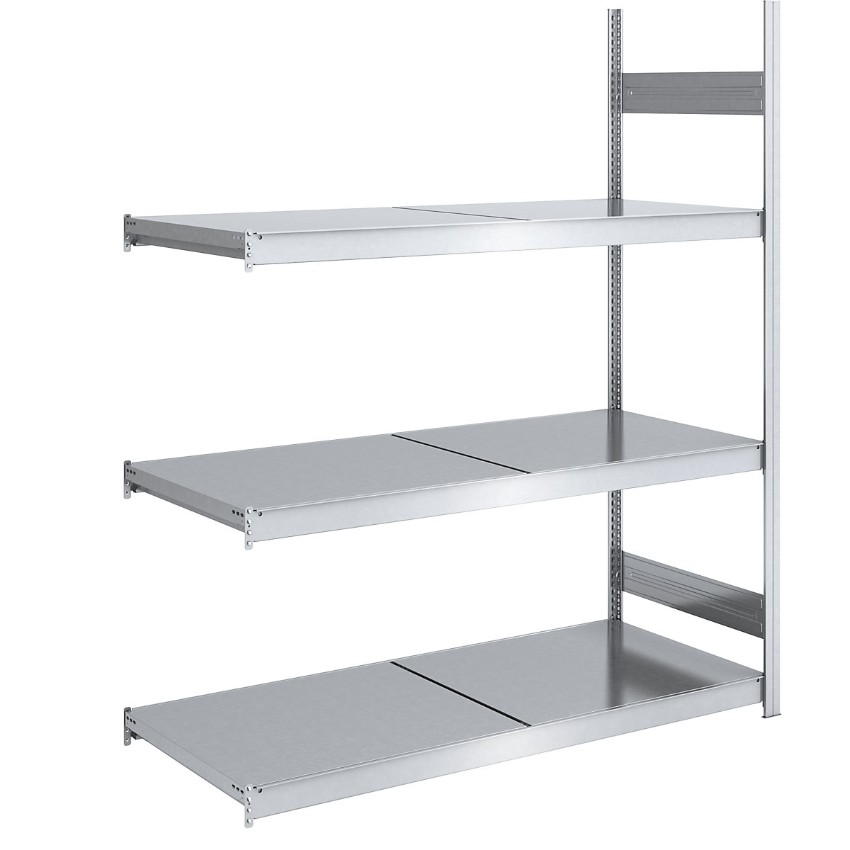 Wide span boltless shelving unit with steel shelves – hofe, height 2000 mm, shelf width 1500 mm, shelf depth 800 mm, extension shelf unit