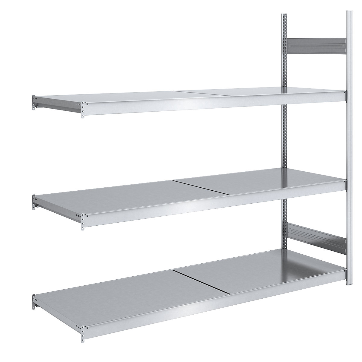 Wide span boltless shelving unit with steel shelves – hofe, height 2000 mm, shelf width 2000 mm, shelf depth 800 mm, extension shelf unit