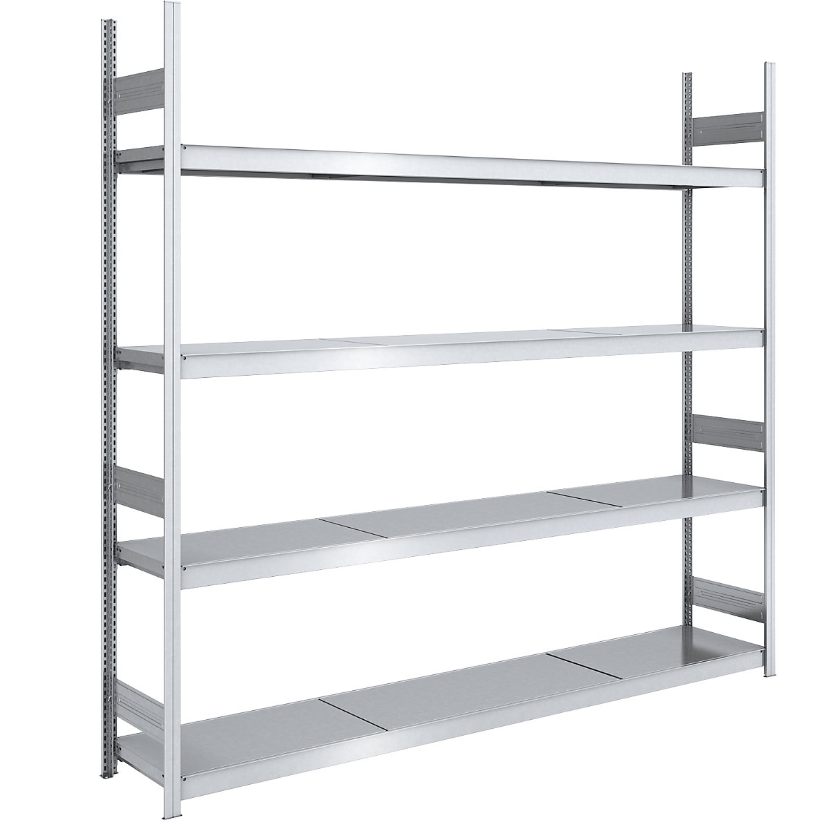 Wide span boltless shelving unit with steel shelves – hofe, height 2500 mm, shelf width 2500 mm, shelf depth 500 mm, standard shelf unit