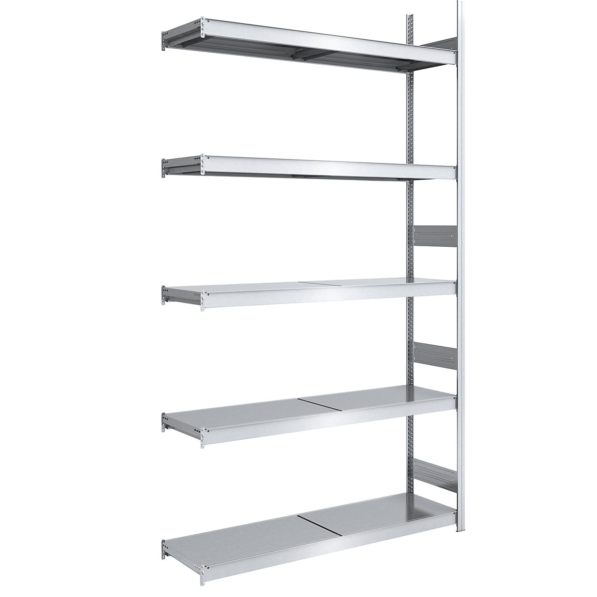 Wide span boltless shelving unit with steel shelves – hofe, height 3000 mm, shelf width 1500 mm, shelf depth 500 mm, extension shelf unit-8