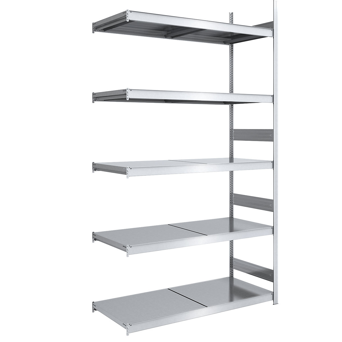 Wide span boltless shelving unit with steel shelves – hofe, height 3000 mm, shelf width 1500 mm, shelf depth 800 mm, extension shelf unit