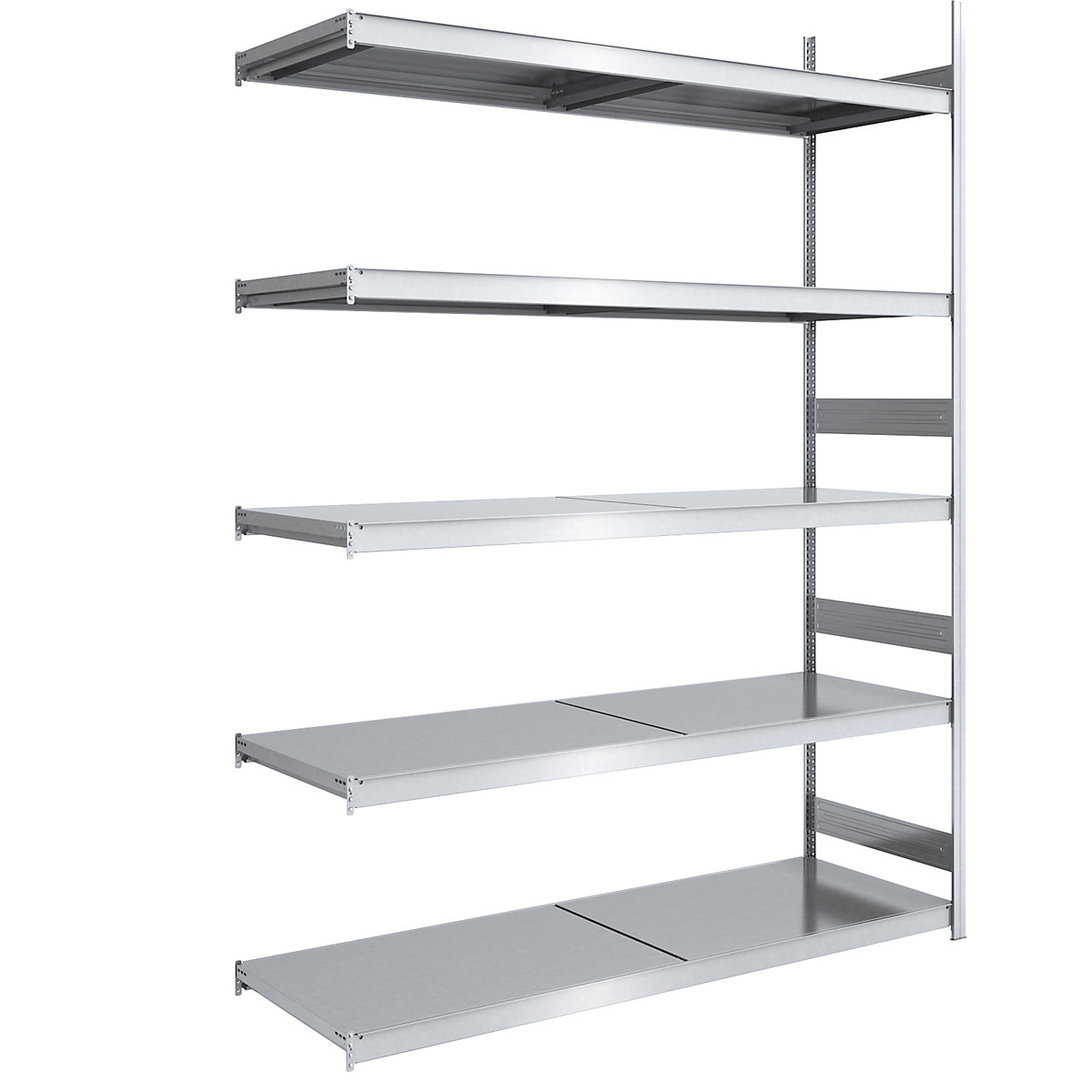 Wide span boltless shelving unit with steel shelves – hofe, height 3000 mm, shelf width 2000 mm, shelf depth 800 mm, extension shelf unit