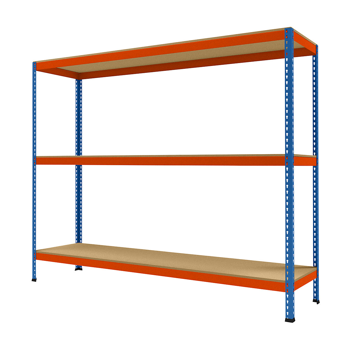 Wide span heavy duty shelving, height 1981 mm, overall depth 621 mm, width 2450 mm-2