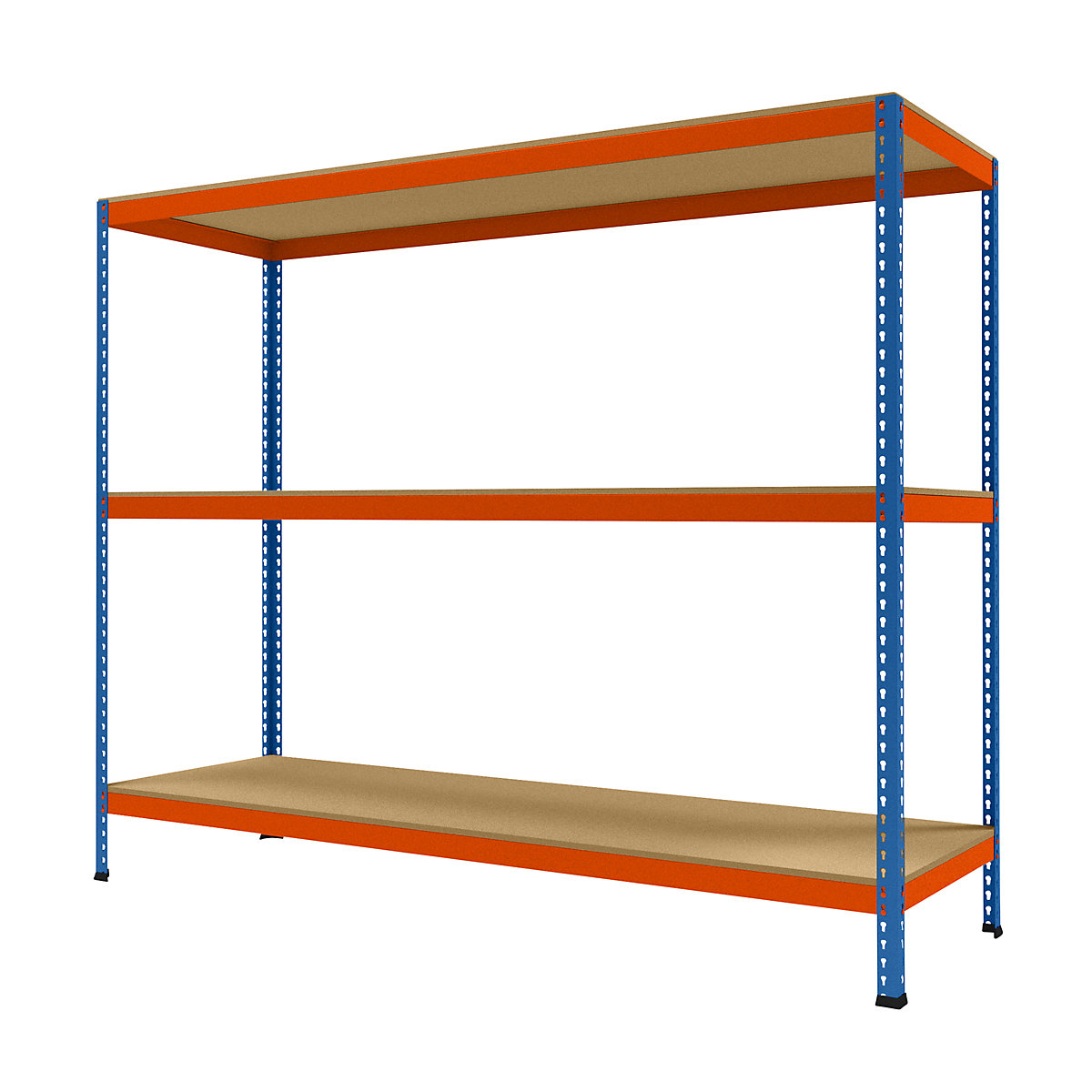 Wide span heavy duty shelving, height 1981 mm, overall depth 773 mm, width 2450 mm