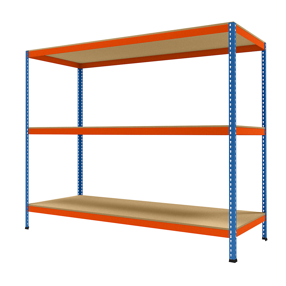 Wide span heavy duty shelving, height 1981 mm, overall depth 926 mm, width 2450 mm