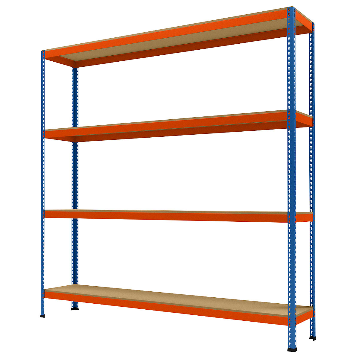 Wide span heavy duty shelving, height 2438 mm, overall depth 468 mm, width 2450 mm