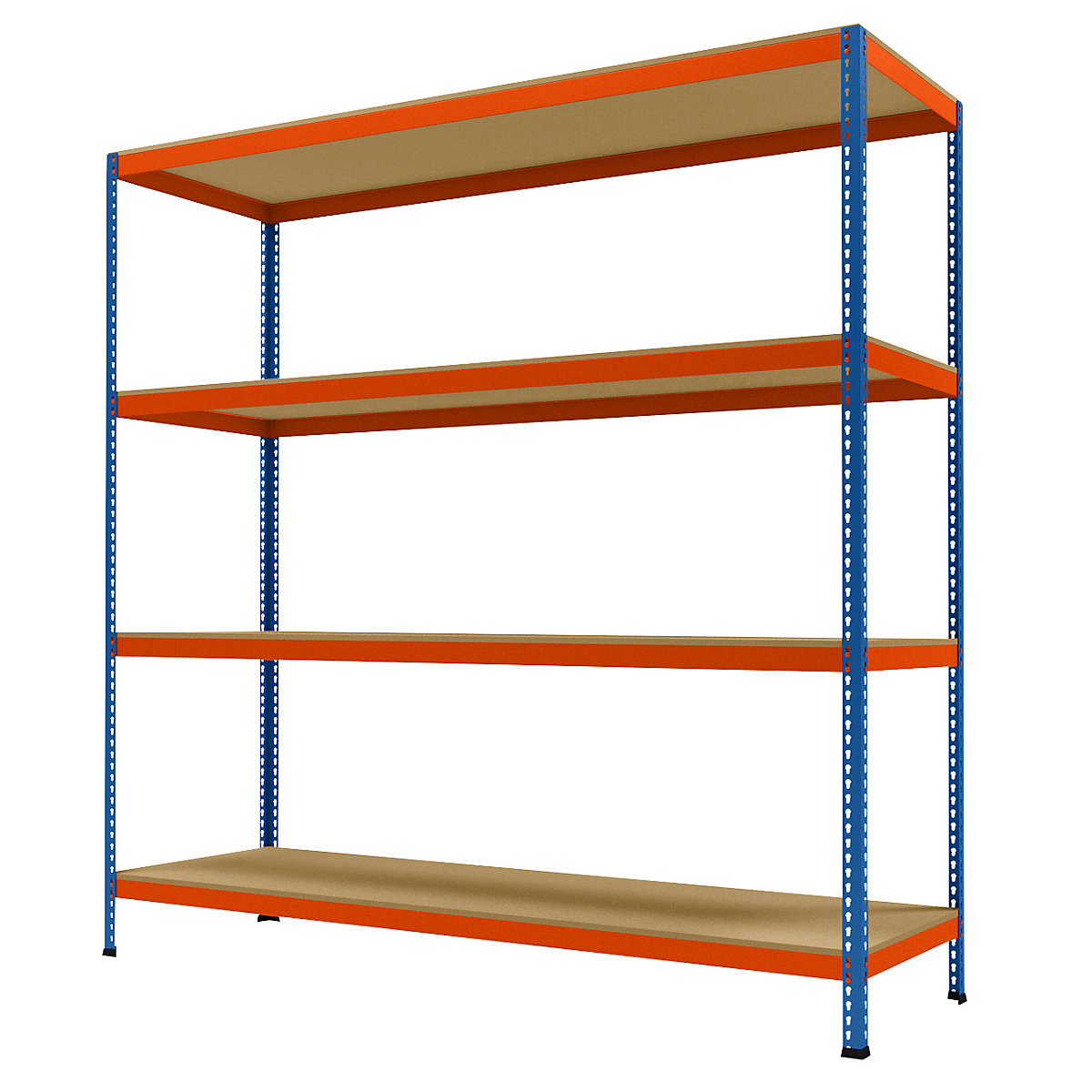 Wide span heavy duty shelving, height 2438 mm, overall depth 773 mm, width 2450 mm